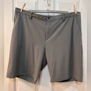 Adidas Golf Shorts Mens 44 Gray Performance Stretch Activewear Flat Front EUC